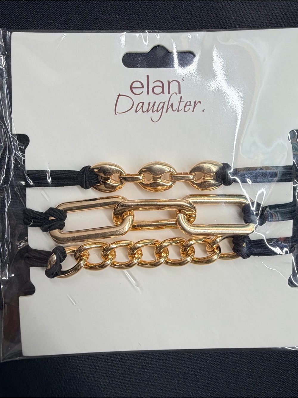 Gold Chain Hair Tie Set
